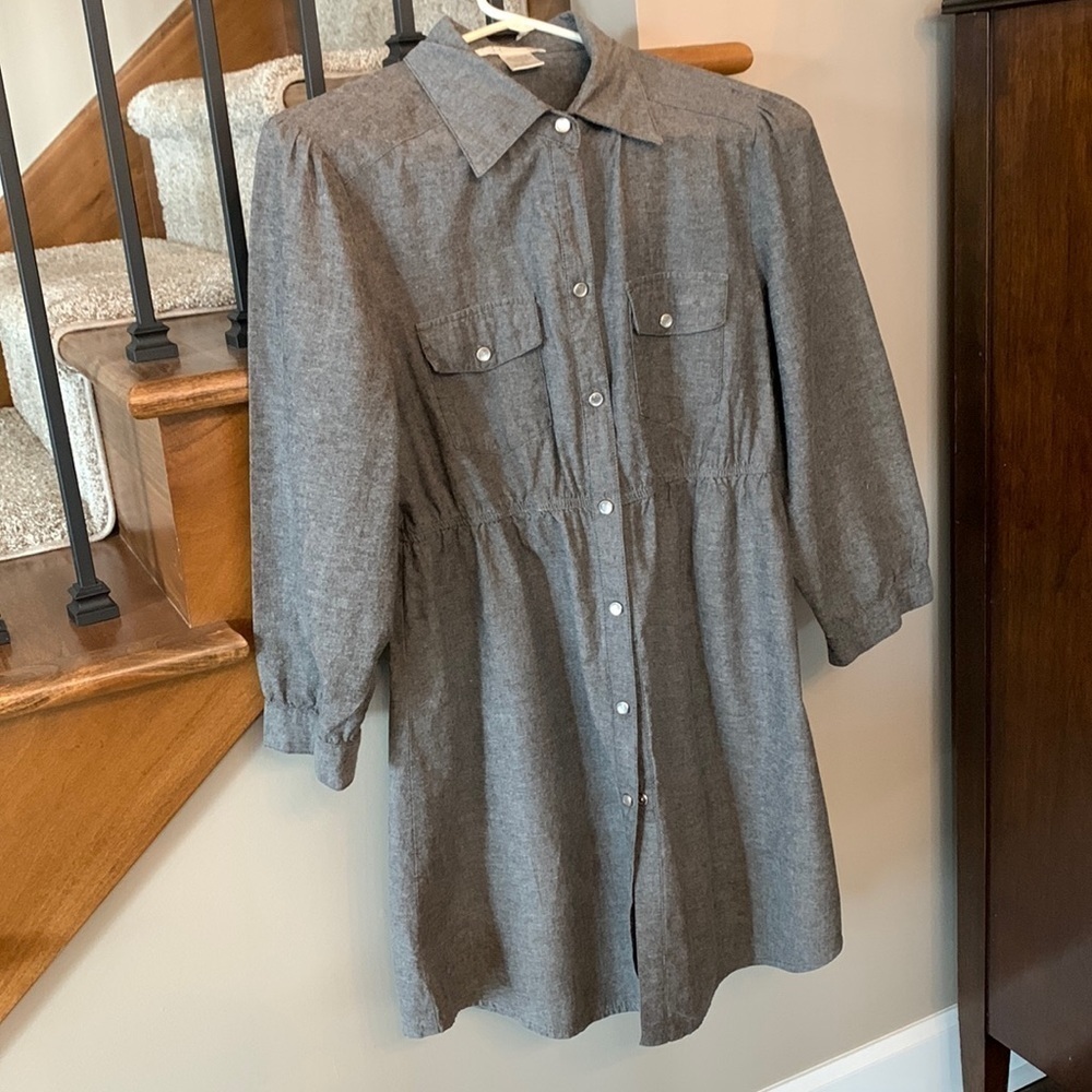 baby doll style dress by Charlotte Russe long sleeve pearl snaps western dance